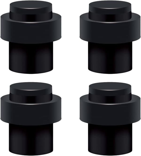 Golvmonterat dörrstopp i rostfritt stål 4,5 cm Dörrstopp Dörrkil (4-pack)