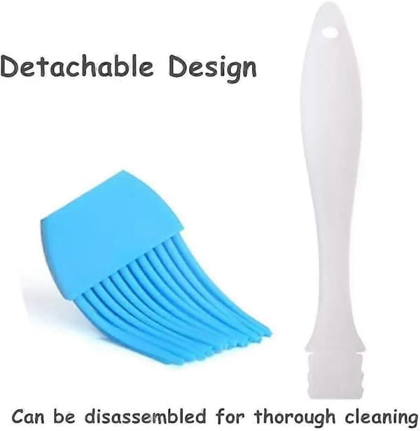 Silicone Basting Brush Set, 7 \" & 8 \" Heat Resistant Oil Brush for Cooking Kitchen Baking Barbecue BBQ Grilling Meat, 2 Pcs