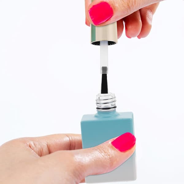 8 st tomma nagellacksflaskor i glas 11,7 ml påfyllningsbara runda behållare med borstlock för jämn applicering, gradientfärgdesign