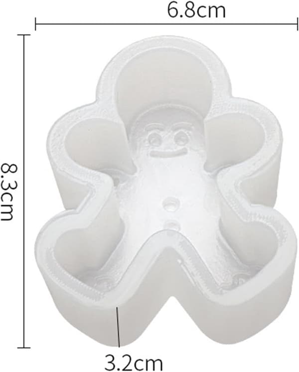 Pieces Jul DIY Silikon Ljusform Silikonform Jul Raysin Formar Pepparkaksgubbe, Älg, Julgran Ljus Silikonform DIY Ljus