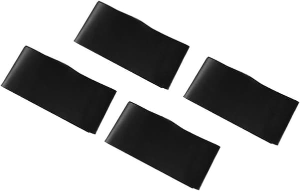 4 stk. blank sort stofskærf til fest DIY