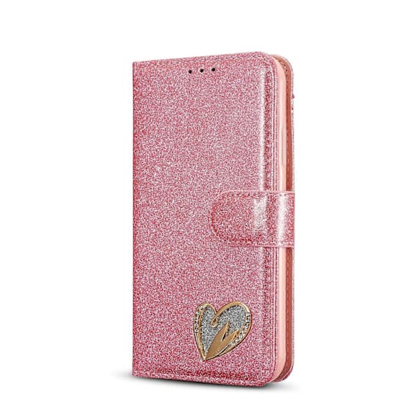 Glitter Powder Love Lær Telefondeksel for iPhone 11