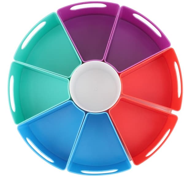 360 Degree Rotating Desktop Stationery Box, Multifunctional Creative Pen Holder, Detachable Cosmetic Storage Box