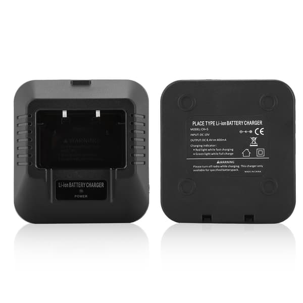 Batterilader USB/billader for Baofeng UV-5R DM-5R Plus Walkie Talkie (EU-plugg)