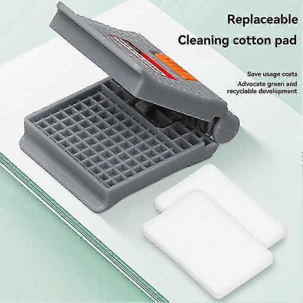 Fiber Optic Cleaning Clamp, Fiber Optic Core Cleaning Tool with Cleaning Cotton and Empty Ethanol Bottle Gray Gray