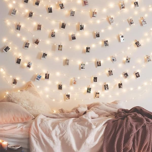 (Warm White) Photo string lights, 100 LED 10M photo string lights