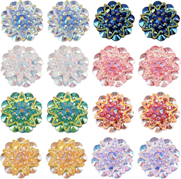 40 kpl kukka ommeltava strassi 18 mm kristalli ompelukoriste