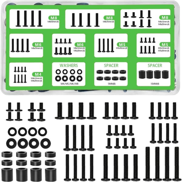68st TV Wall Mount Screw Kit - Universal M4 M5 M8 Bracket Mounting Hardware