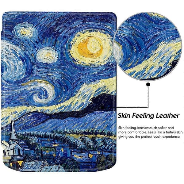 Leather Case for PocketBook Verse Pro E-reader with Auto Sleep/Wake Function