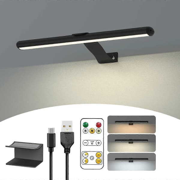 Wireless Picture Light Rechargeable with Remote Control, 300LM Art Battery Display Lamp, 3 Modes Magnetic Wall Light [JUN]