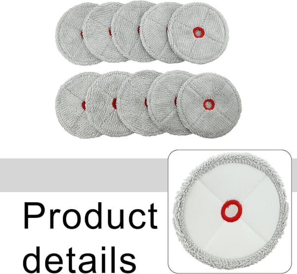 Mikrofiber Moppe Designet Kode Roboking Ai 4-pak og 10 Klude til LG ForZero Støvsuger 10 Pack