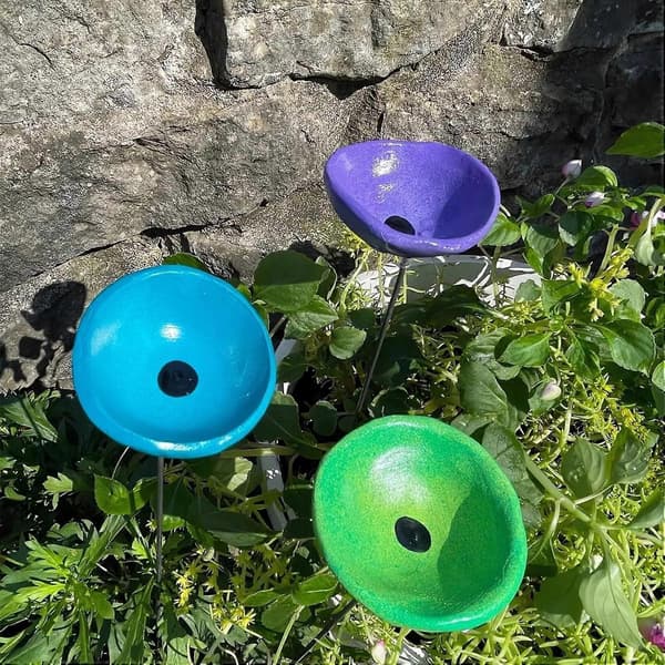 7 stk. bi-vandstation, bestøver-vandfoder til bier og sommerfugle, mini-blomsterpinde bikuber, kolibri-vanddispenser, sommerfugl