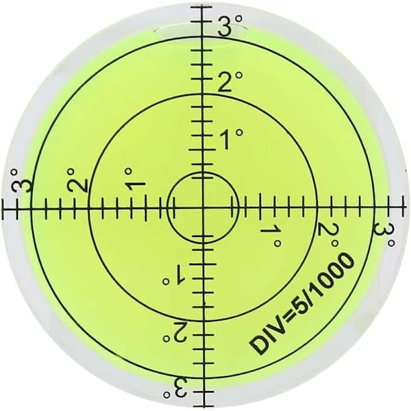 (Pow yeah!) Round Bubble Level, 60mm Diameter Measuring Tool, Circular Spirit Level with Scale for Camera Equipment Balancing