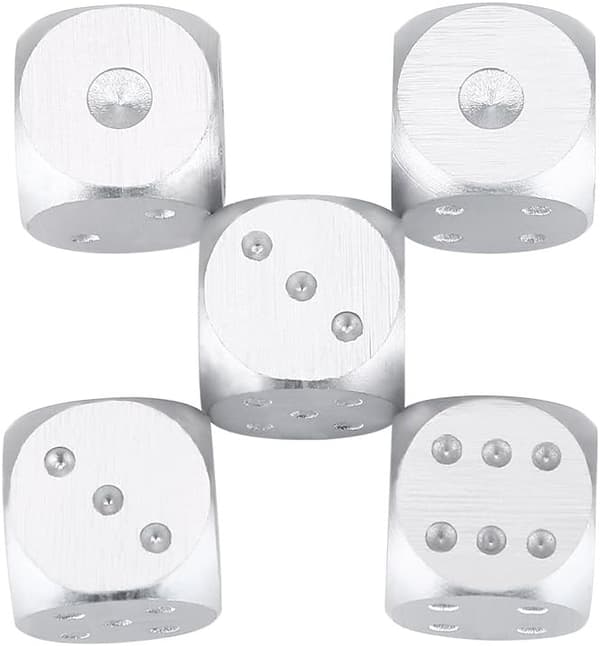 Spilterninger i aluminiumslegering, 5 stk. pr. æske, letvægts sekskantet