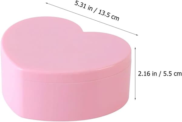 3 st hjärtformade smyckeskrin