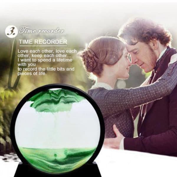 Rörlig Sandkonst Bild Timglas Deep Sea Sandscape Glas Kvicksand 3D Målning-FA-