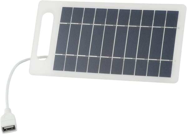 Kameratelefon Polysilikon 2W 5V Solpanel med Lång Kabel för Trådlös Dörrklocka, Mobil Ström