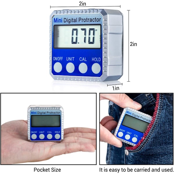 Digital magnetisk inklinometer LCD gradskive Mini vanntett Hori