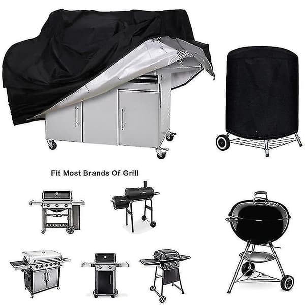 Grillovertræk til BBQ Grill Vandtæt Overtræk 145 X 61 X 117 Cm Sort