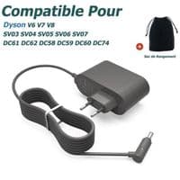 Oplader til Dyson DC30 DC31 DC34 DC35 DC44 DC45 DC56 DC57 16.75V / 24.35V Oplader til Dyson støvsuger med opbevaringspose