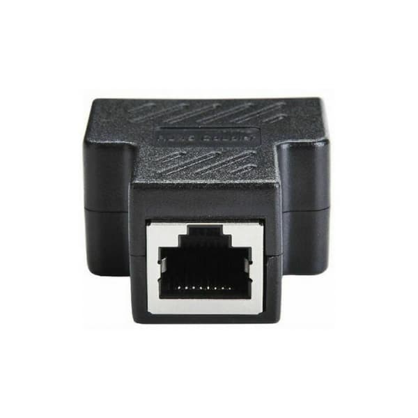 Rj45 1 til 2 port hun til hun splitteradapter, internetforlænger