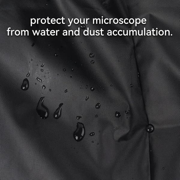Microscope Dust Cover, Waterproof 210D Oxford Fabric Protective Case for Laboratory Use, Full Size, Black