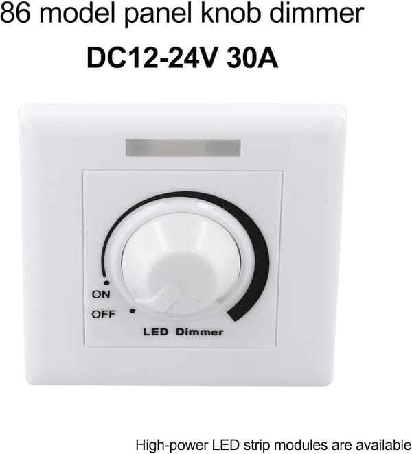 Vridknappsremsor designade ingen rand LED-dimmer för 12V 24V enfärgad belysning med belysning