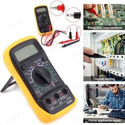 XL830L Digitaalinen yleismittari - Keltainen - Jännite 600V - Virta 10A - Resistanssi 2MΩ