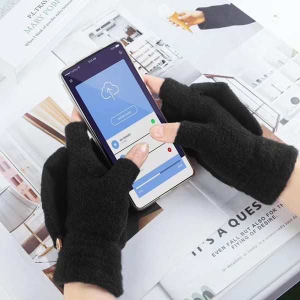 Women's Mittens, 4-Pack Warm Knitted Convertible Fingerless Gloves