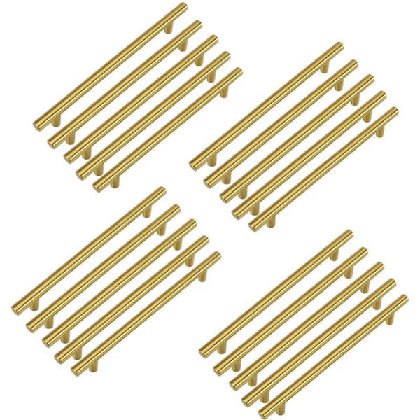 20 st guld möbelhandtag köksskåpshandtag 128 mm mässing Ha
