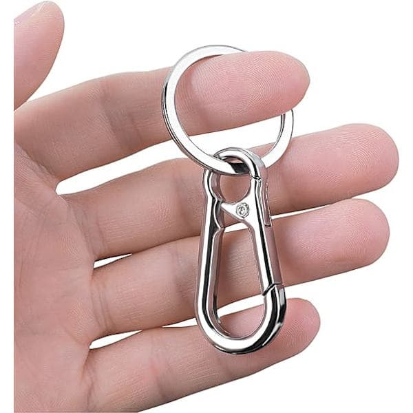 4-pak nøglering karabinhage nøglering nøglering kædeklemmer krog holder organizer til unisex