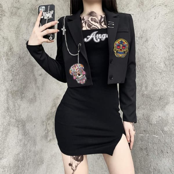9 Pcs Embroidered Iron-on Patches Skull Skull Sew-on Patch Iron on