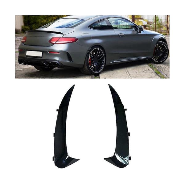 Rear Bumper Canard Flaps Spoiler Cover Trim Accessories for C Class W205 2015-2021 Coupe