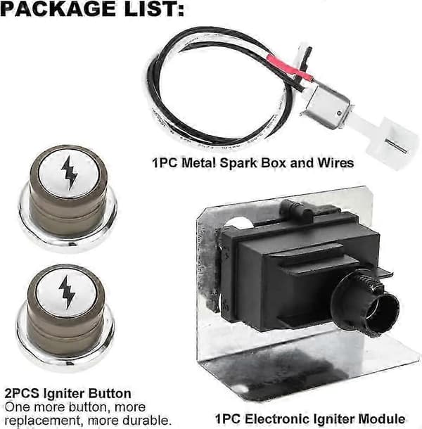 Electronic Gas Ignition Replacement Kit for Weber 67847 300 Series (2008-2010) E/S-310 & 320, EP/CEP-310,320 Grill (2 Outlets)