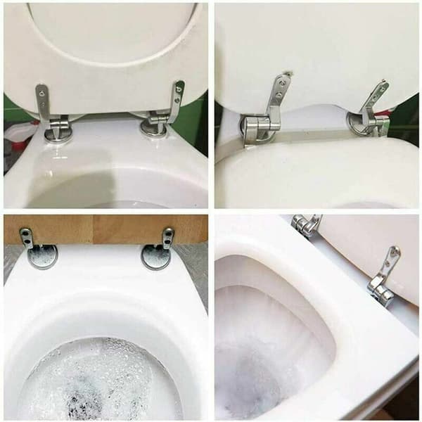 2 stk Toalettsetegarnierstatning Fester Sinklegering Toalettsete