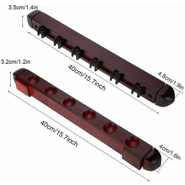Biljardin seinäteline, Snooker Pool Cue -seinäteline, 6 Pool Cue -mailanpidike, Biljarditarvikkeet mailoille