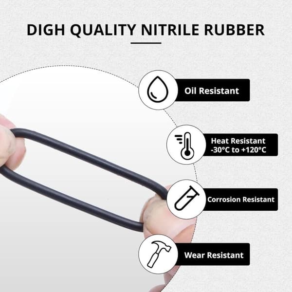 Gummi O-ring sett - 419 deler - 3-50mm O-ring sortiment - O-ringer - O-ring sett