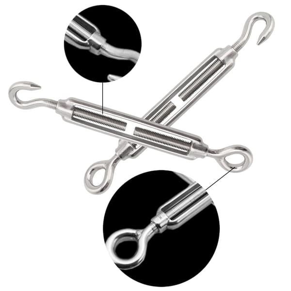 Kabelstrammer, M4 Strekkfisk, Kabelstrammer i Rustfritt Stål, 4 Stålkabelstrammere, Kabelstrammer, Kabelstrammer