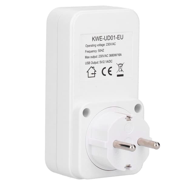 180~260V USB Smart Digital Nedtellingstimeruttak for datamaskin og telefonlader