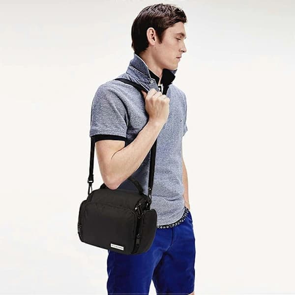 (pow yeah!) Camera Shoulder Bag, Waterproof Camera Case with Adjustable Shoulder Strap, Portable Camera Bag, Compatible for Nikon, Canon, Sony, etc (Black)
