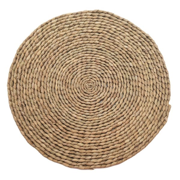 25 cm Rund Papyrus Håndvevd Matte (3 stk), Halmunderlag, Hei