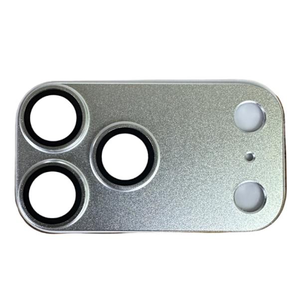 Matte Metal Armor Camera Lens Protector Compatible with iPhone 17 Pro Max - Silver