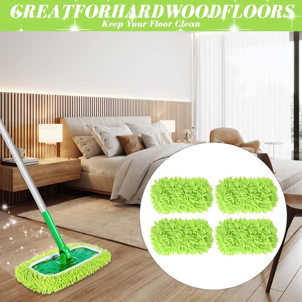 4 stk mikrofibermoppkluter for Swiffer Sweeper, Steam Mop Ref