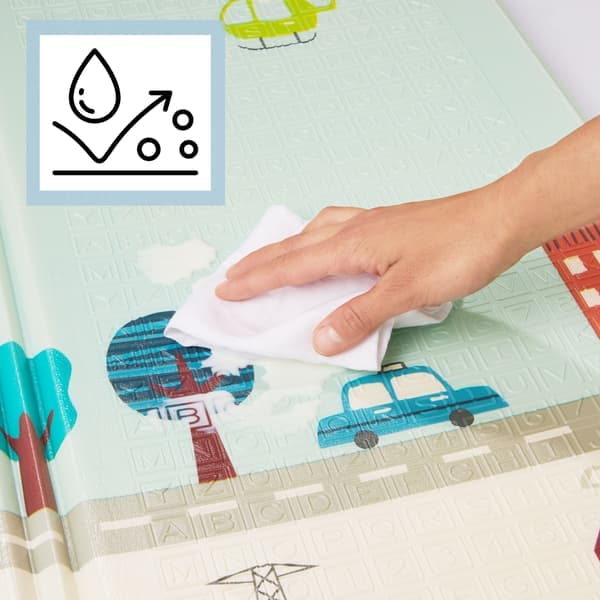 Double-sided foam mat XXL - foldable with 1 cm (mountain and road)