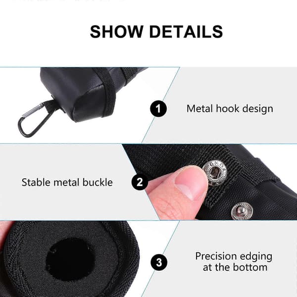 Durable Storage Bag Practical Ball Bag for Storage 2 Pcs Black 12x6 cm Black 12x6 cm Svart