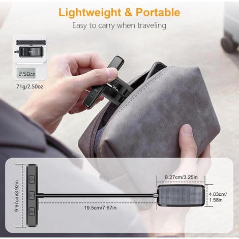 Night Reading Light — 3 Eye Protection Modes, Ultra-Long Battery Life — Black