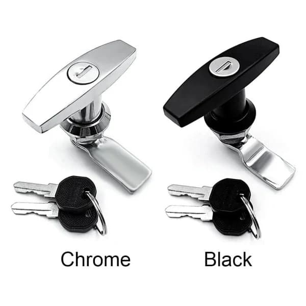 (pow yeah!) Truck T-handle Lock Trailer Lock BLACK Black