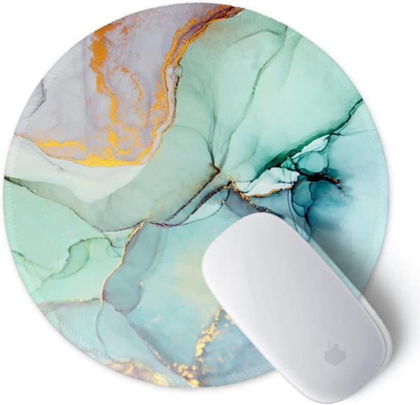 Rund musematte, musematte, sklisikker gummibase, moderne marmorering