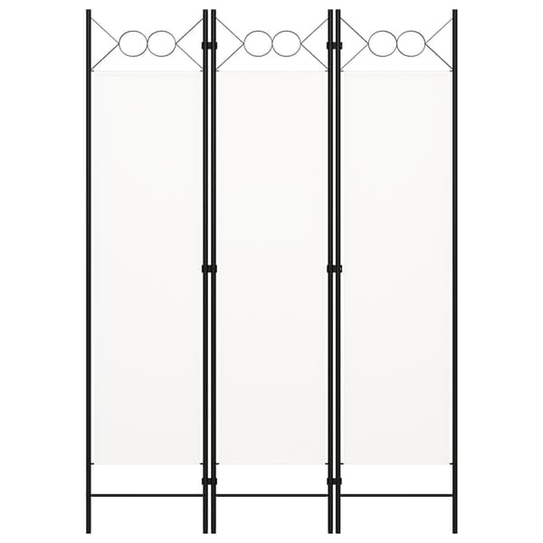 vidaXL Romdeler 3 paneler hvit 120x180 cm Hvit Vit