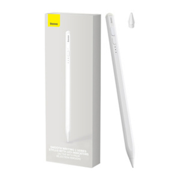 Smooth Writing Pen with LED Indicators (Active) White